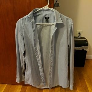 H&M Striped Blue Dress Shirt